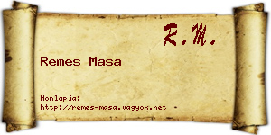 Remes Masa névjegykártya